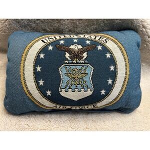 United States Air Force Small Tapestry Accent Pillow Blue Military Decor 9.5x6.5
